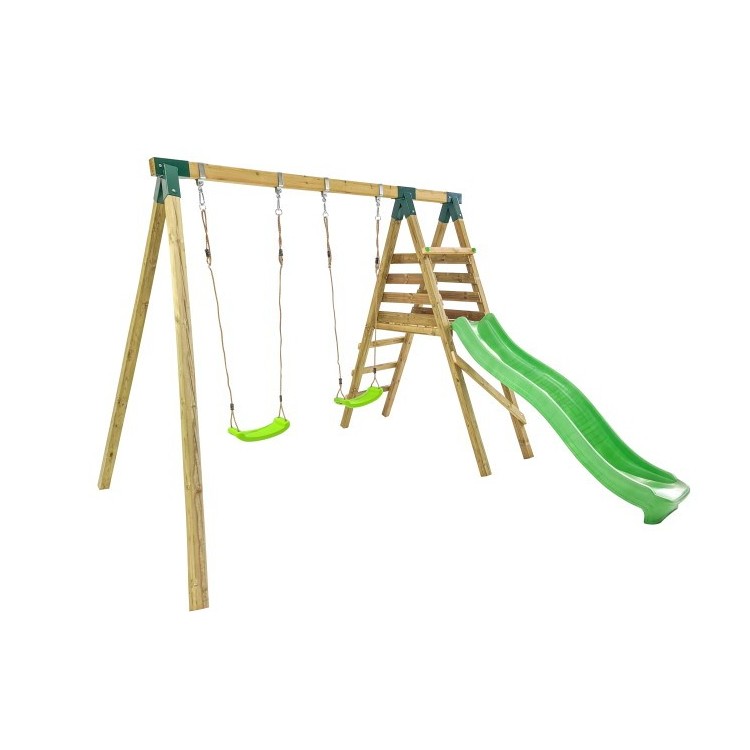 Parque Infantil Masgames Mauna Loa L (madera Cuadrada) Dos Asientos Planos.