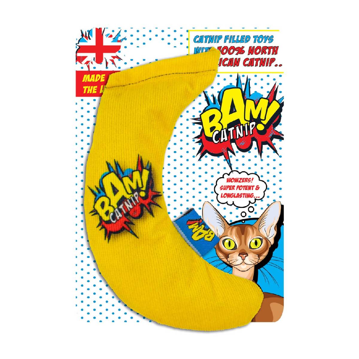 Juguete para gatos Banana con catnip BAM!