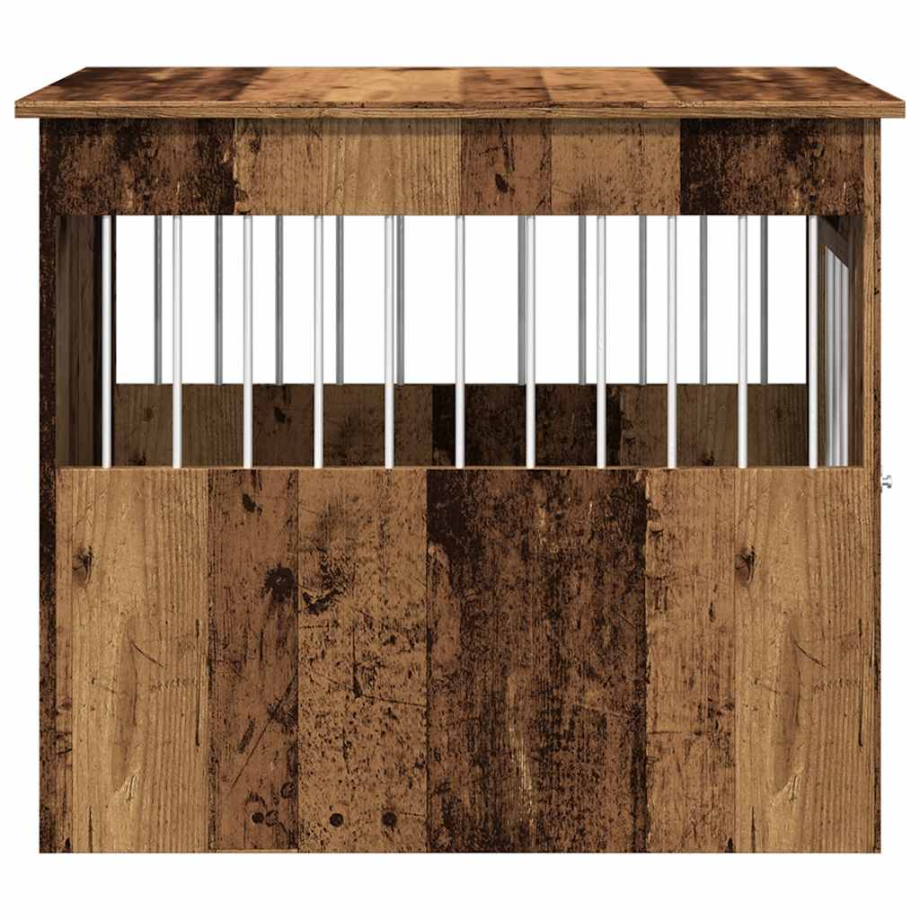 Jaula Para Perros Madera De Ingeniería Madera Vieja 55x80x68 Cm_5