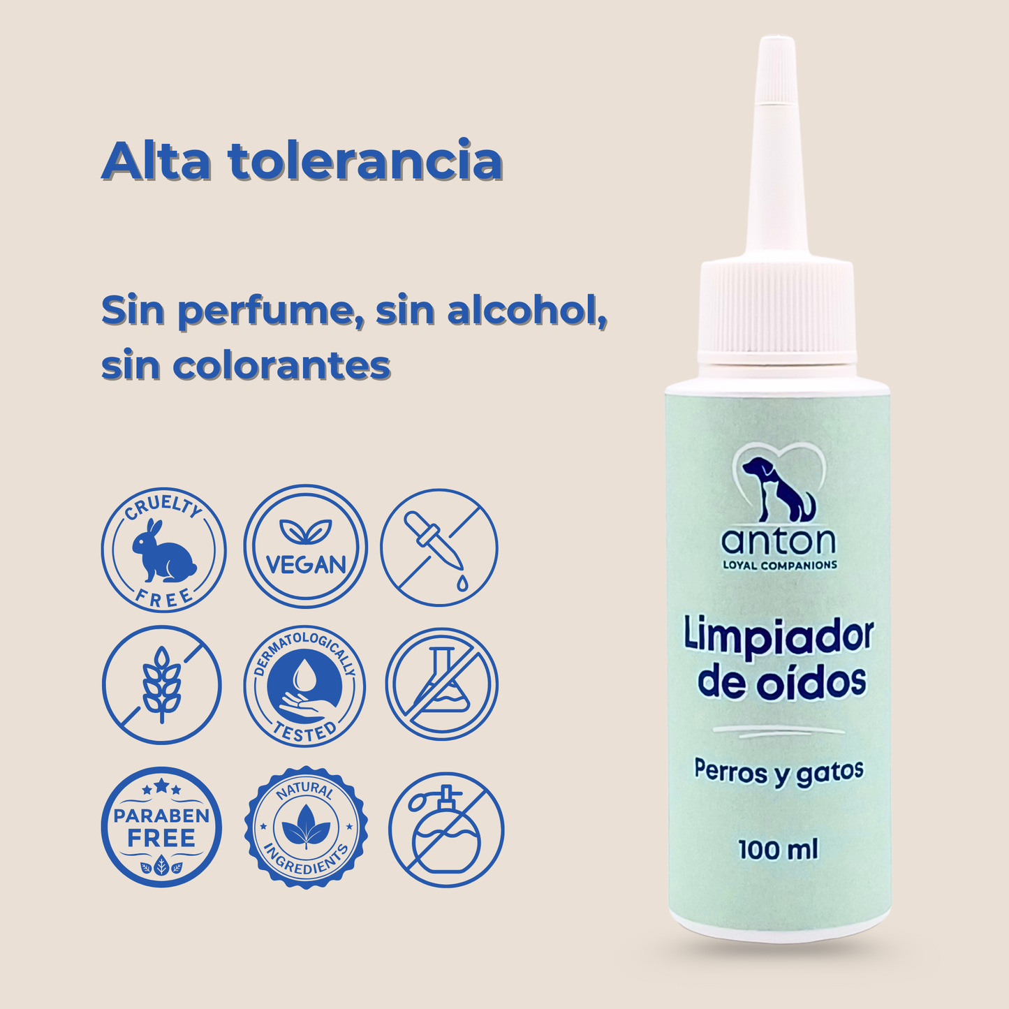Limpiador natural para la higiene de oídos de perros y gatos – 100 ml_5