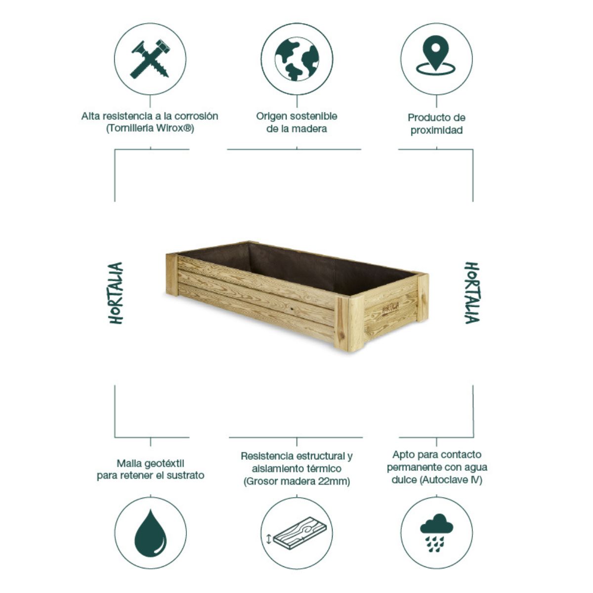 Cajonera de cultivo Box XL30 Hortalia 310 L