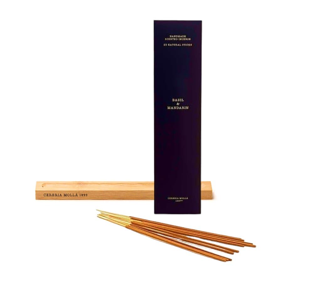 Cerería Mollá 1899 Incienso Basil & Mandarin 20unidades + Quemador_0