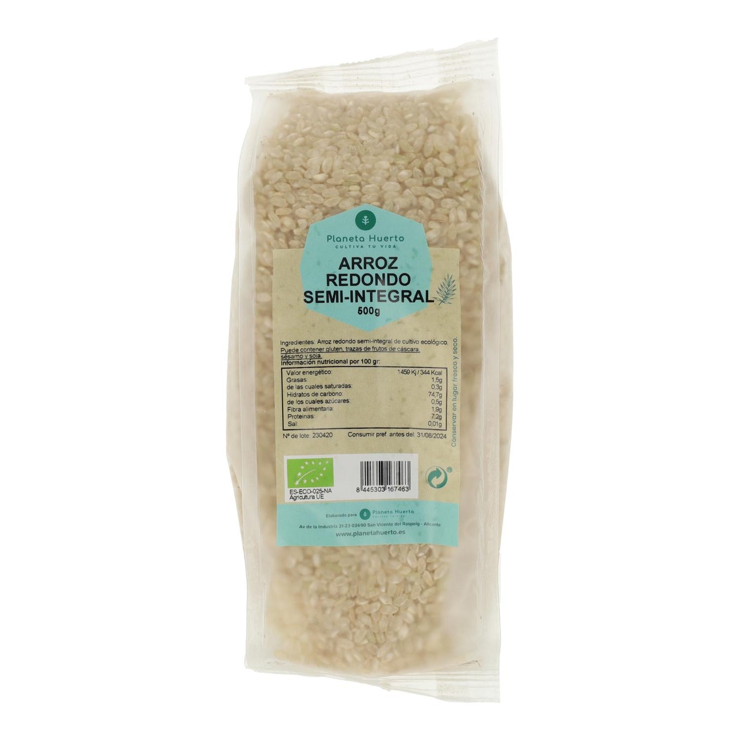 Arroz redondo semi integral ECO Planeta Huerto 500 g