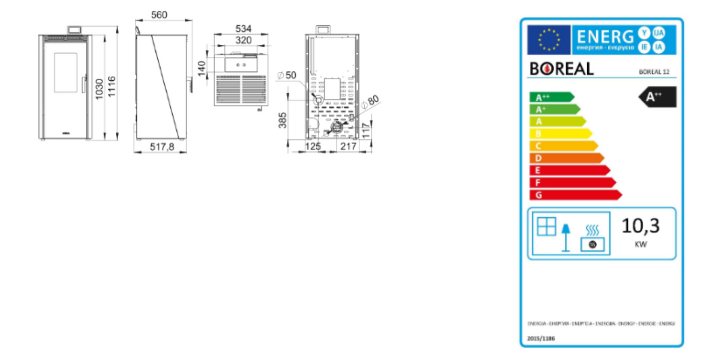 Bricosol Estufa De Pellet Boreal 12 Kw Marfil_5