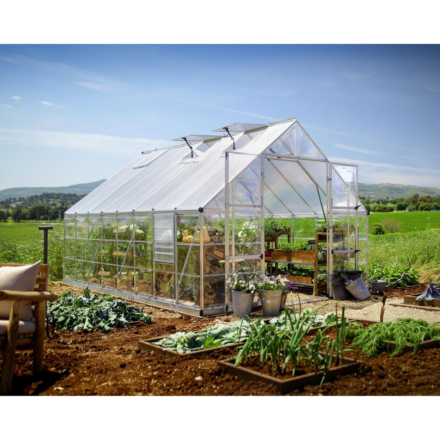 Invernadero de jardín Balance 484x304x257 cm plateado