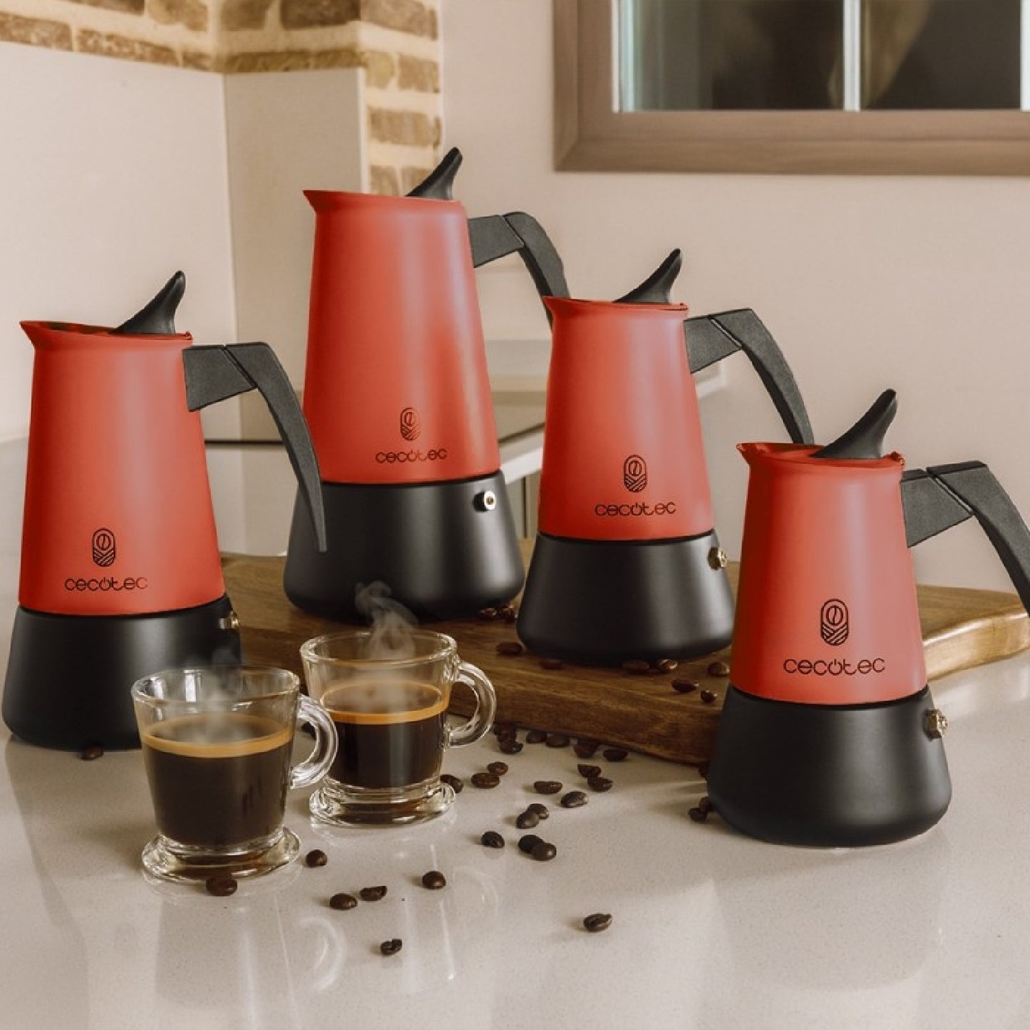 Cecotec Cafetera Italiana Piccolina 200 Red. 100ml, 2 Tazas De Café, Acero Inoxidable, Apta Todas Superficies, Filtro Pr_4