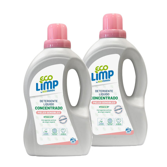 Pack 2x Detergente Liquido Pieles Sensibles Mimidu ECO 25 dosis