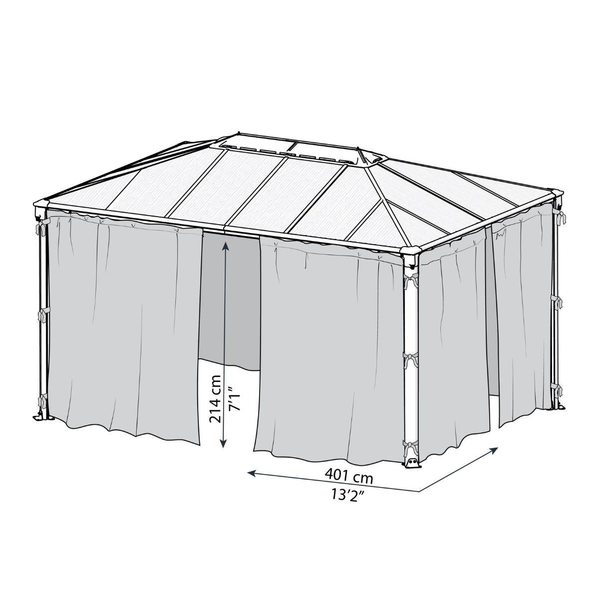 Set Mosquiteras para gazebo cenador Martinique 4300 Canopia by Palram