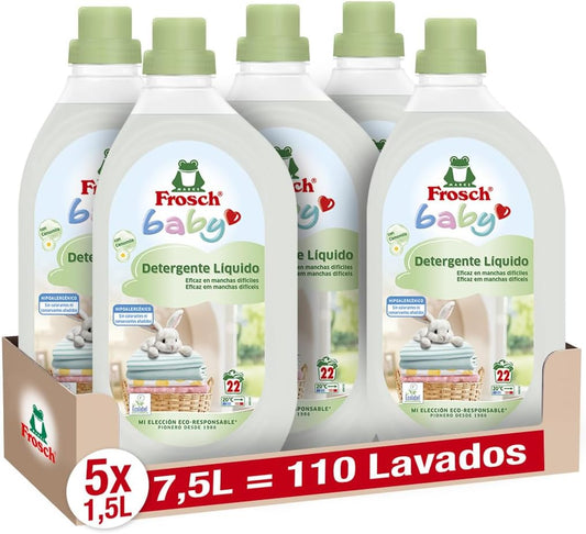 Pack 5X Baby detergente, Frosch, 1500 ml