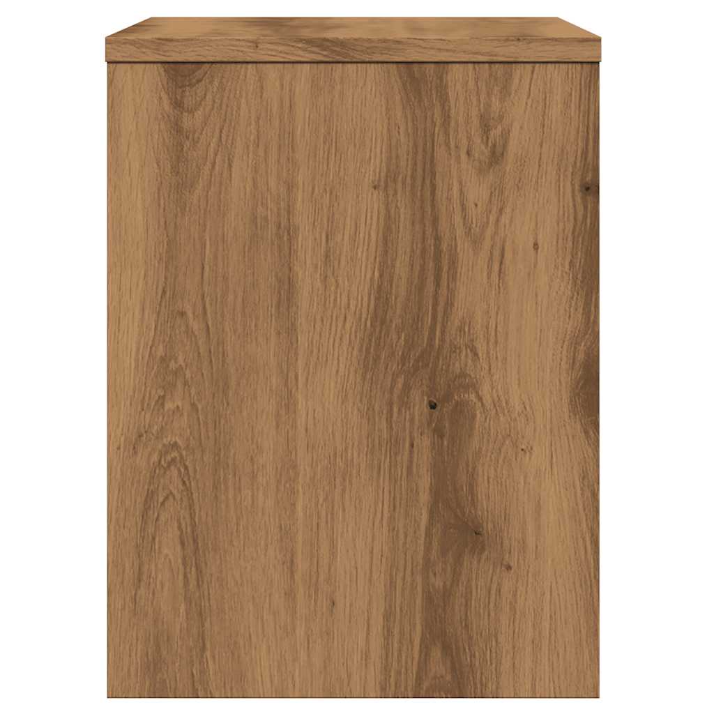 Mesita De Noche Madera De Ingeniería Roble Artisian 40x30x40 Cm_4
