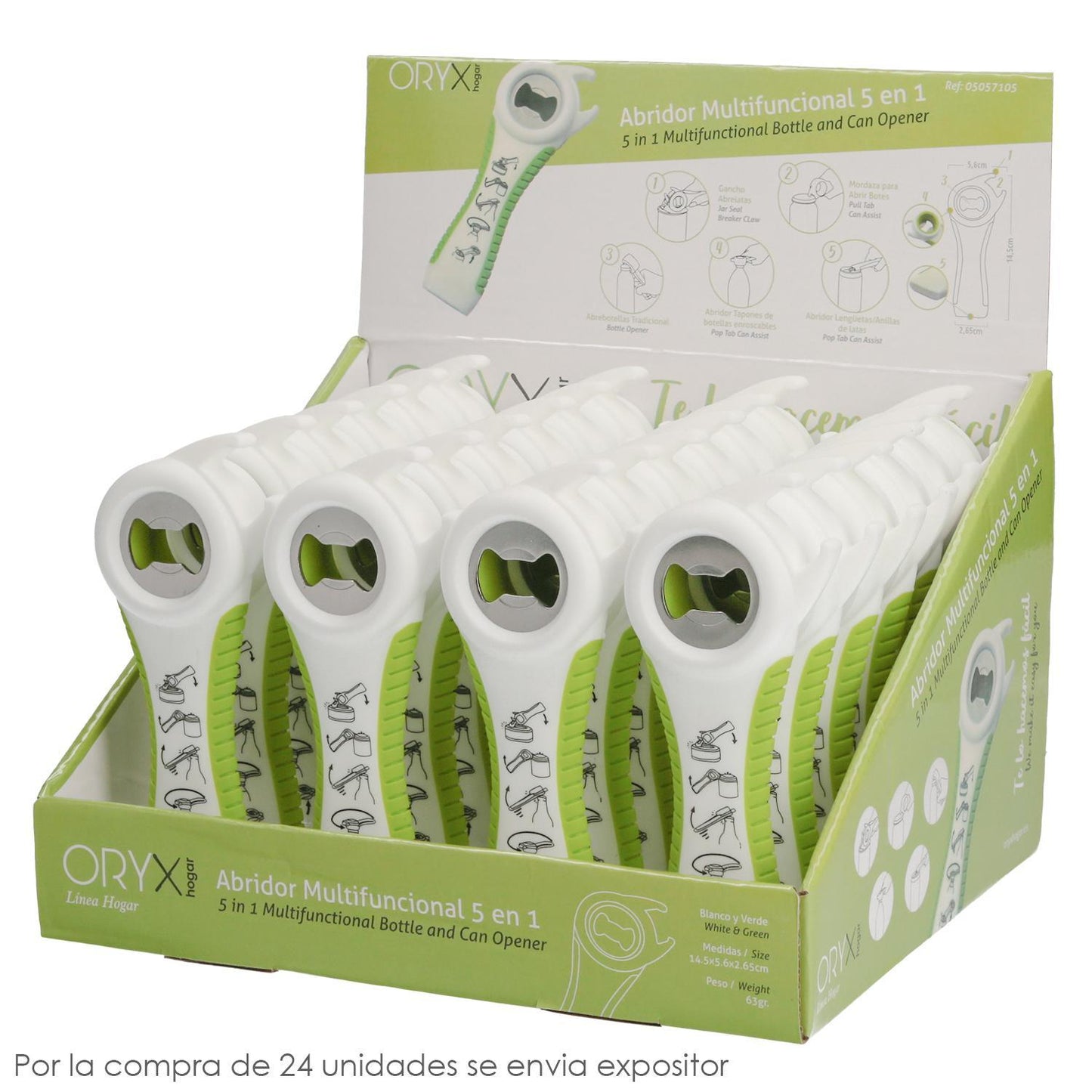 Abre Latas /  Botellas / Botes Multifunción 5 En 1