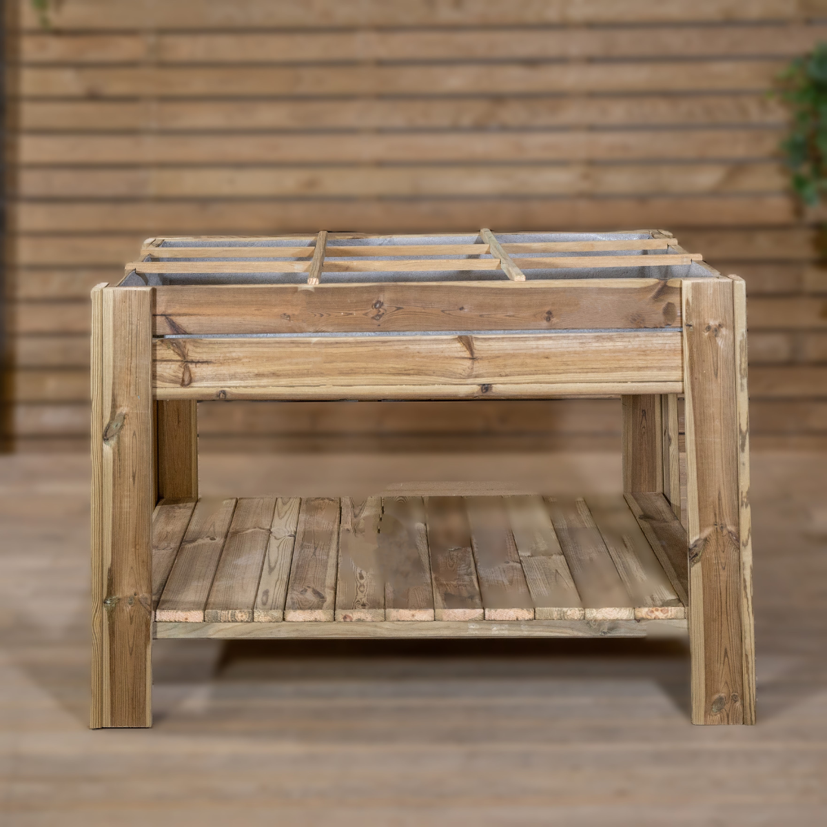 Mesa De Cultivo Tura Profunda 20cm Vidahuerto Con Bandeja Y Separadores 120x80x80 Cm.