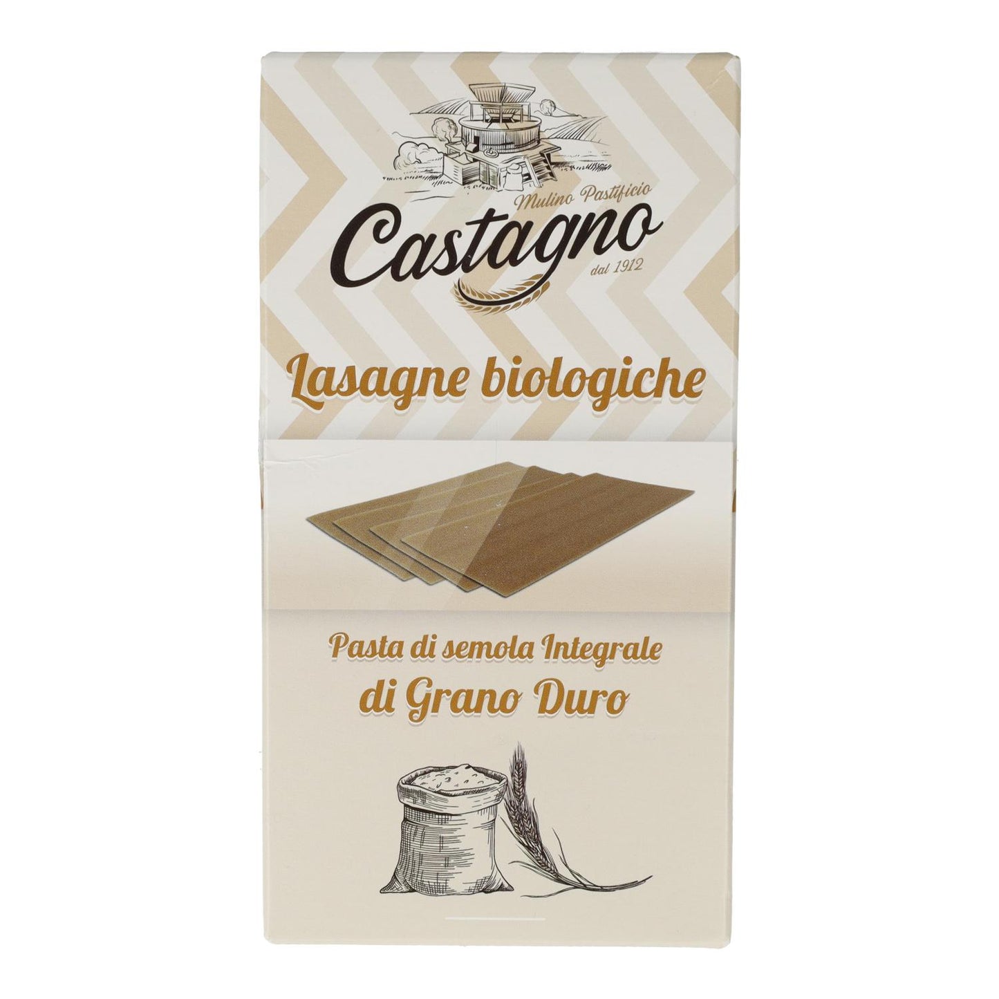 Láminas para Lasaña de Trigo Integral ECO Castagno 500  g