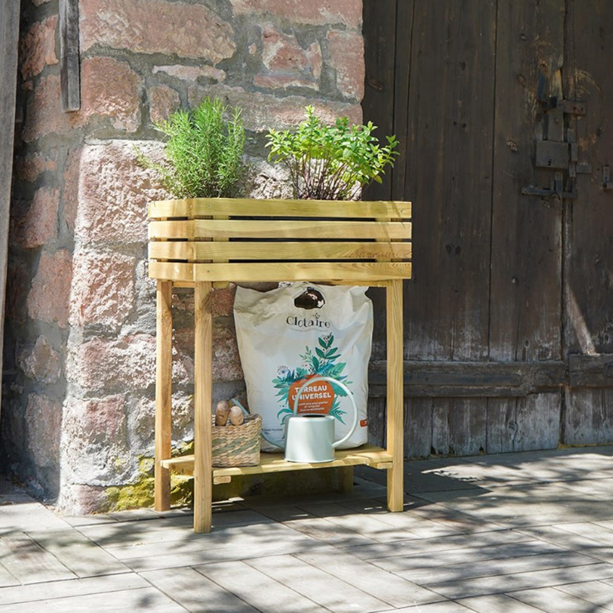 Huerto elevado de madera Kub 60 cm 30 L