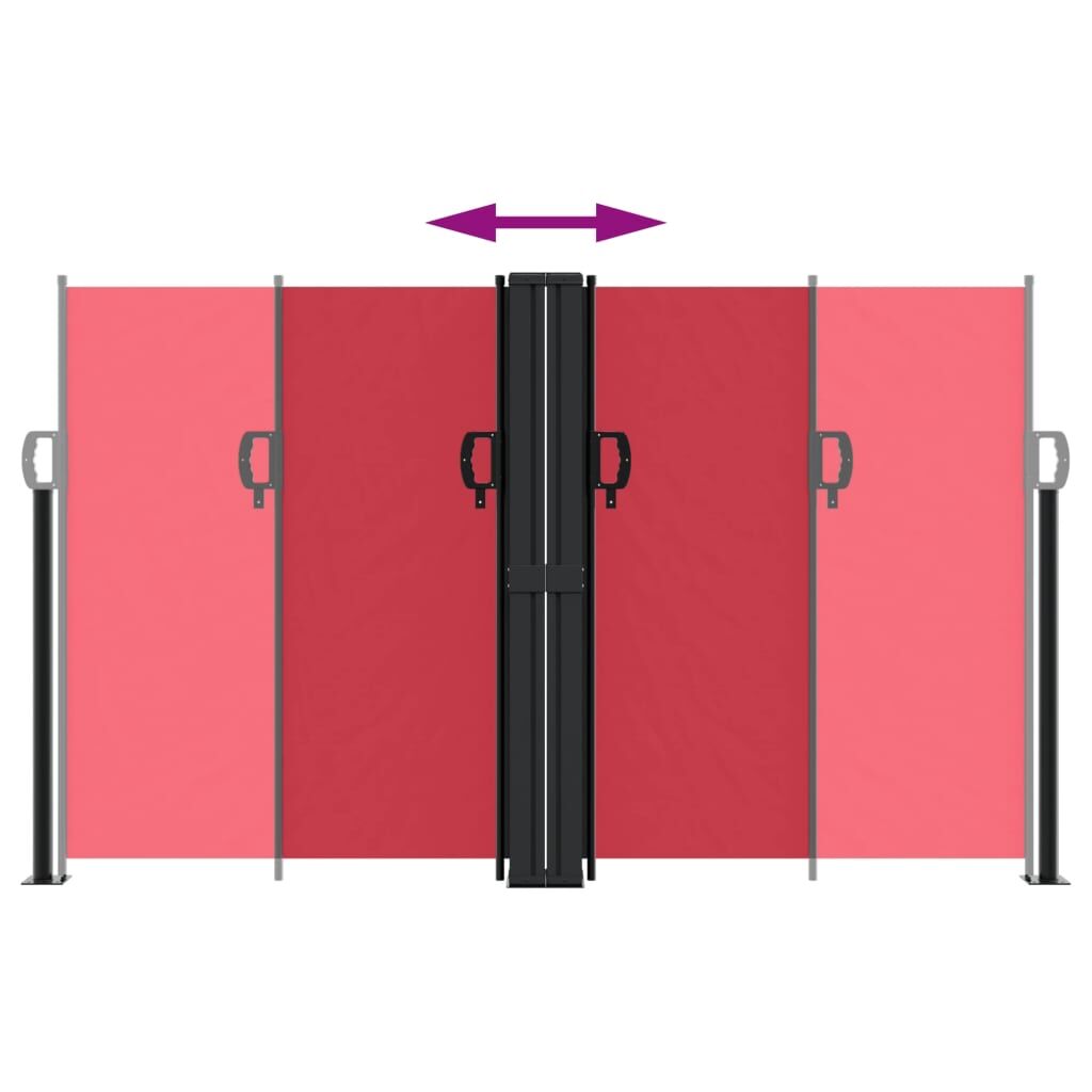 Vidaxl Toldo Lateral Retráctil Rojo 140x1000 Cm_4