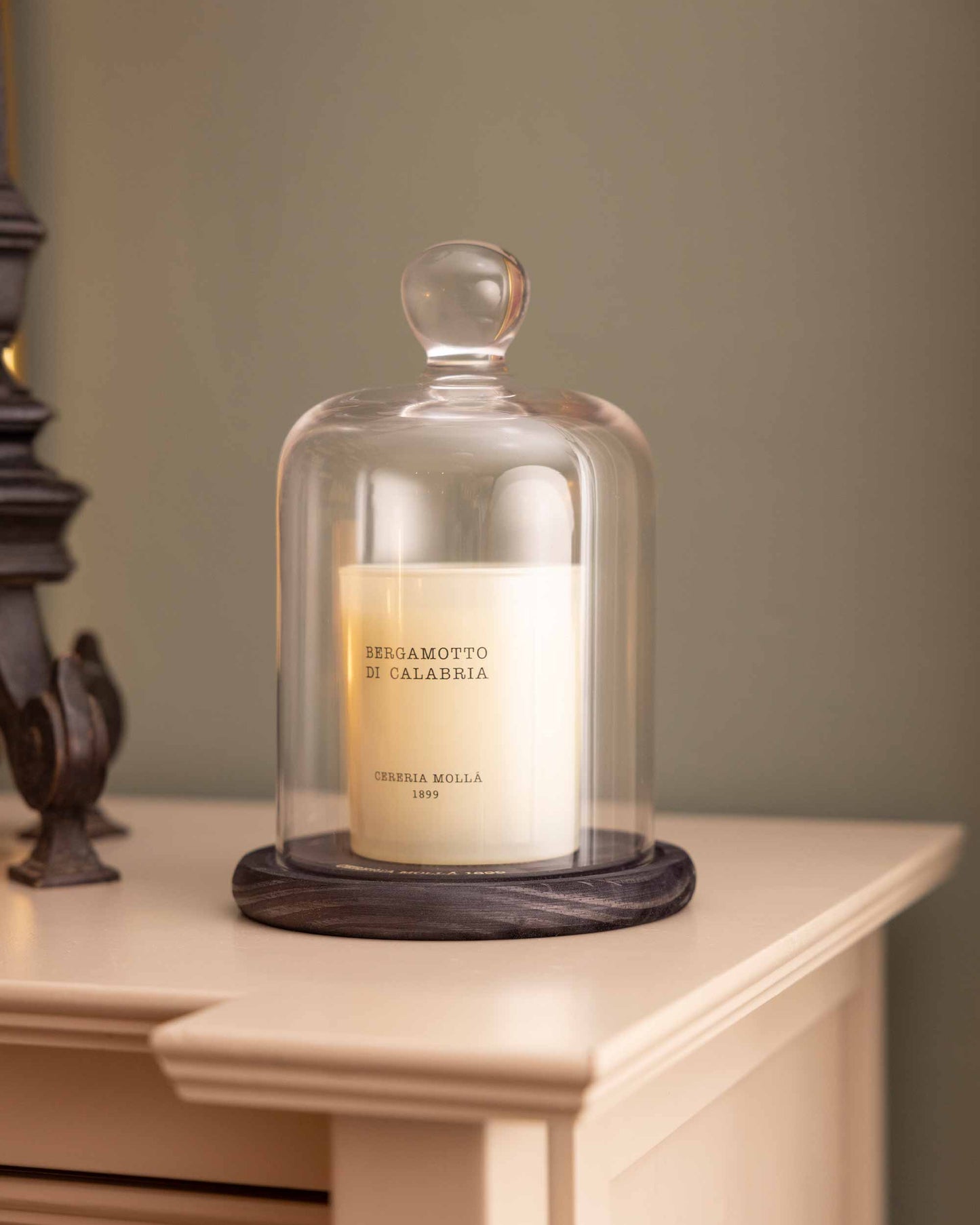 Cerería Mollá 1899 Campana Olfativa De Cristal Y Madera_2