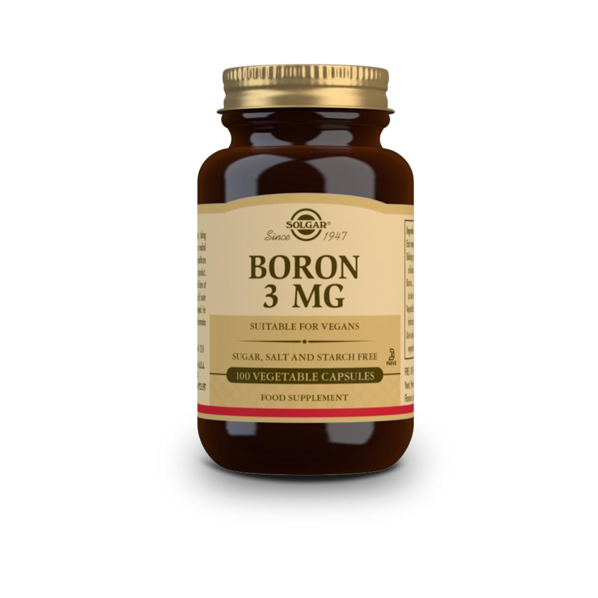 Boro 3 mg 100 Cápsulas vegetales Solgar
