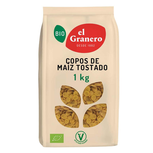 Copos de Maíz Tostado El Granero BIO, 1kg
