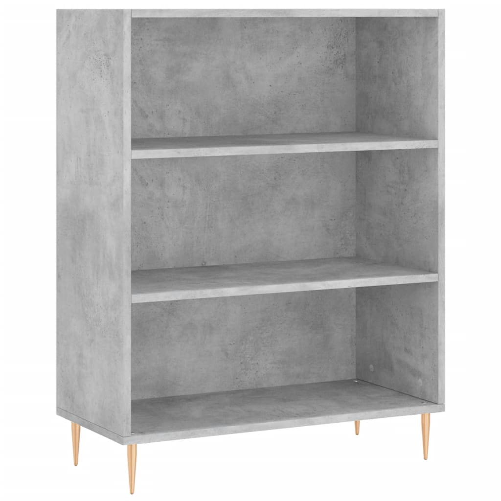 Aparador Alto Madera Ingeniería Gris Hormigón 69,5x32,5x180 Cm_3