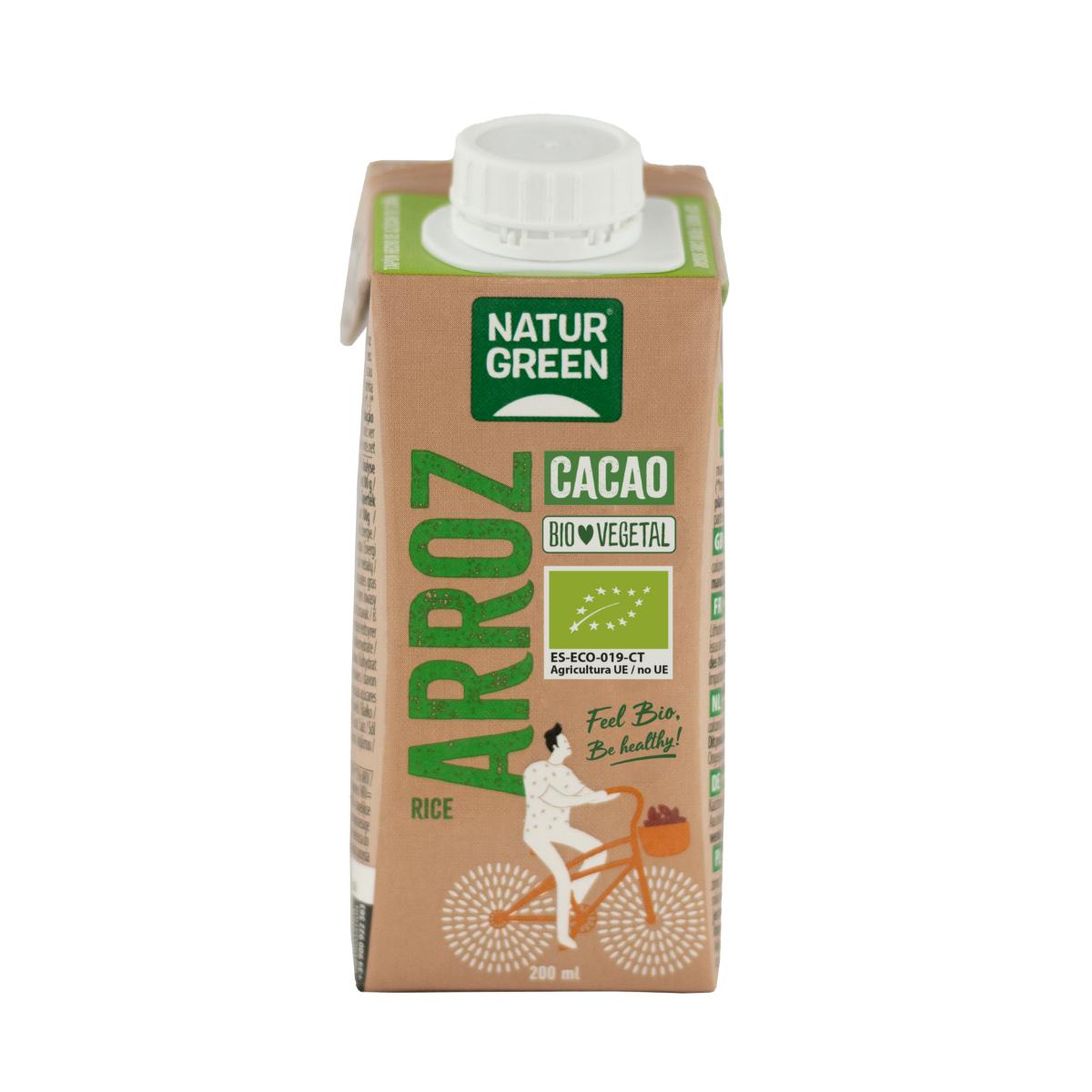 Bebida de Arroz Cacao Bio NaturGreen 200 ml