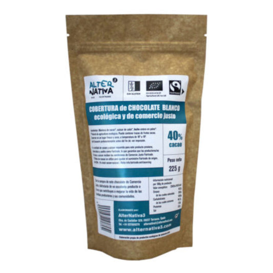 Cobertura Chocolate Blanco 40% BIO FT Alternativa3 225g