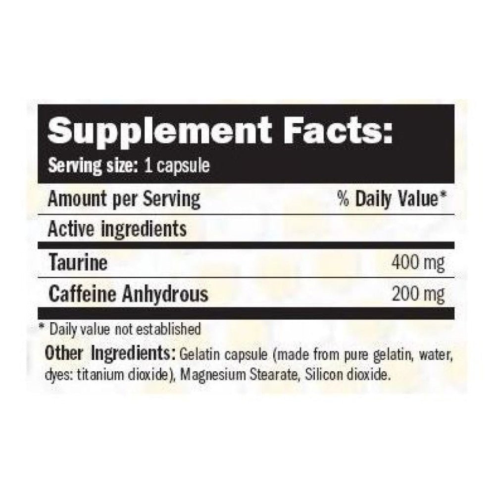 Caffeine + Taurine 90 Caps_1