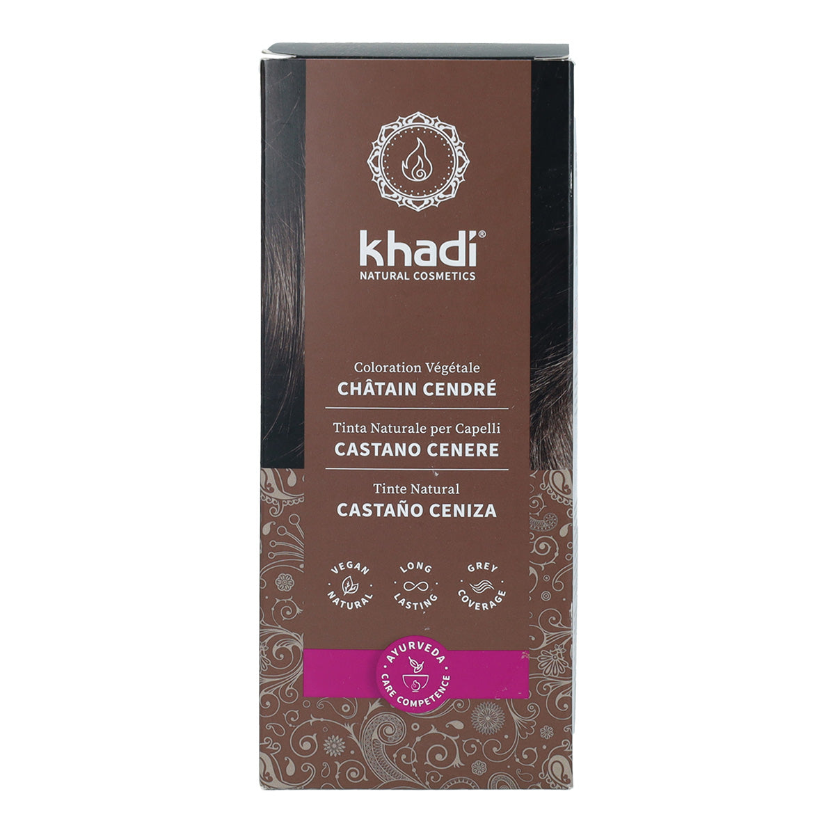Tinte natural castaño ceniza Khadi 100 g
