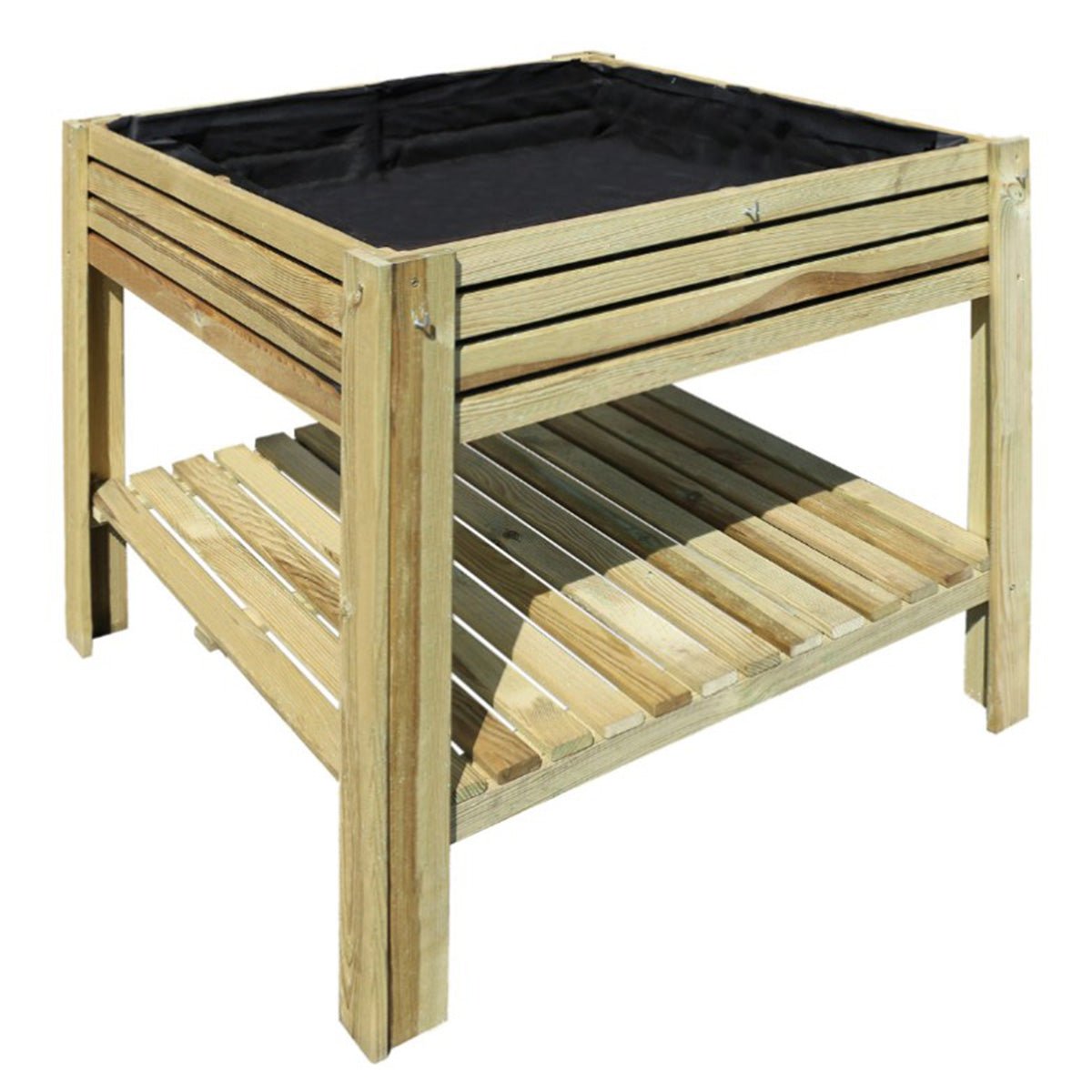 Huerto urbano elevado de madera Kub 80 cm 90 L