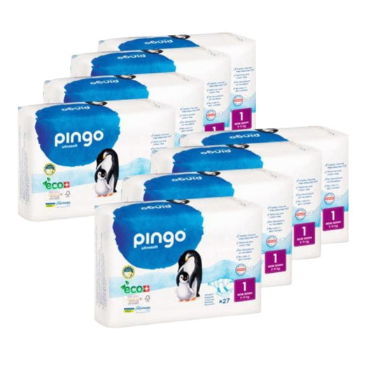 Pack Ahorro Pañales T1 (recién nacido) Pingo 216 Uds