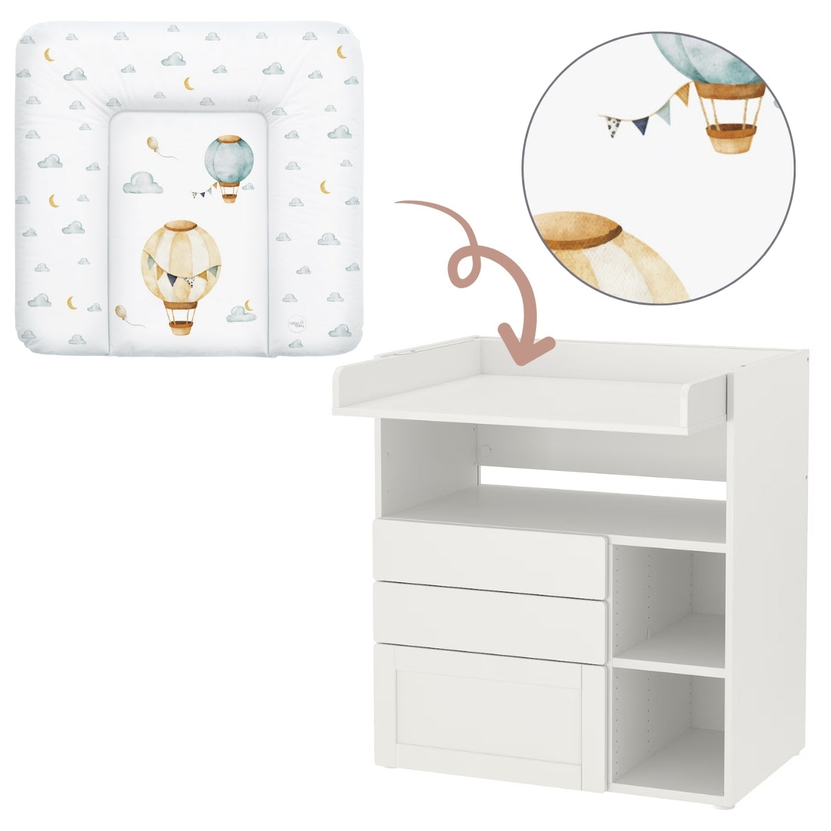 Cambiador Blando Para Comoda T-m Basic Balloons