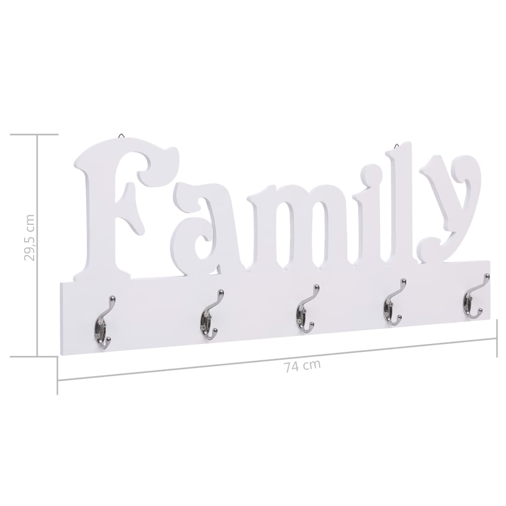 Perchero De Pared Family 74x29,5 Cm_5