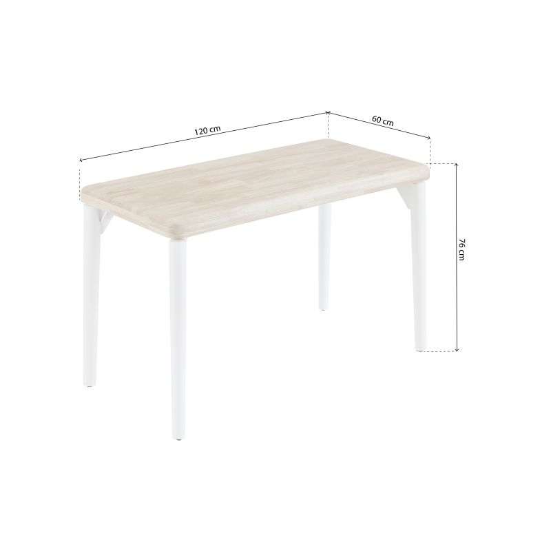 Mesa De Estudio Padma Madera, Blanco, 120 X 76 X 60_4