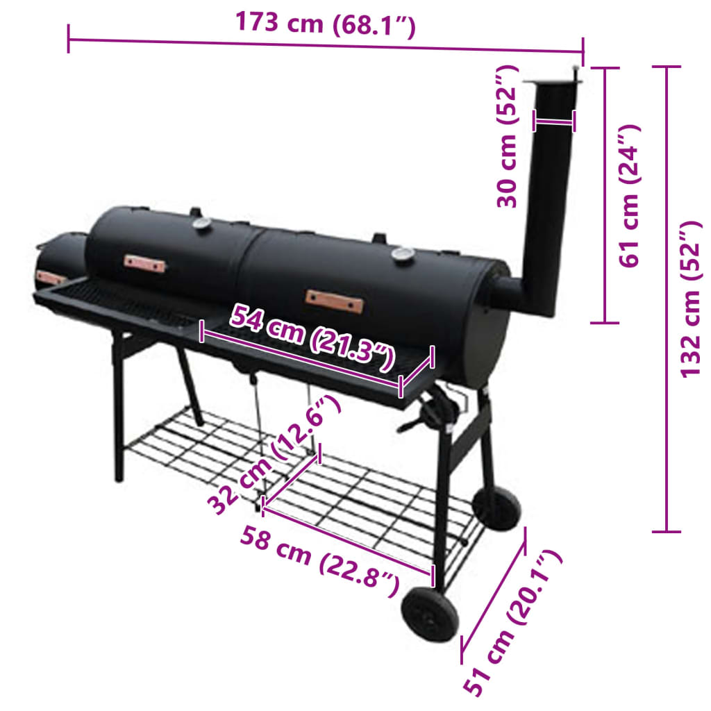 Barbacoa Ahumadora Nevada Xl Negra / Vetonek_3