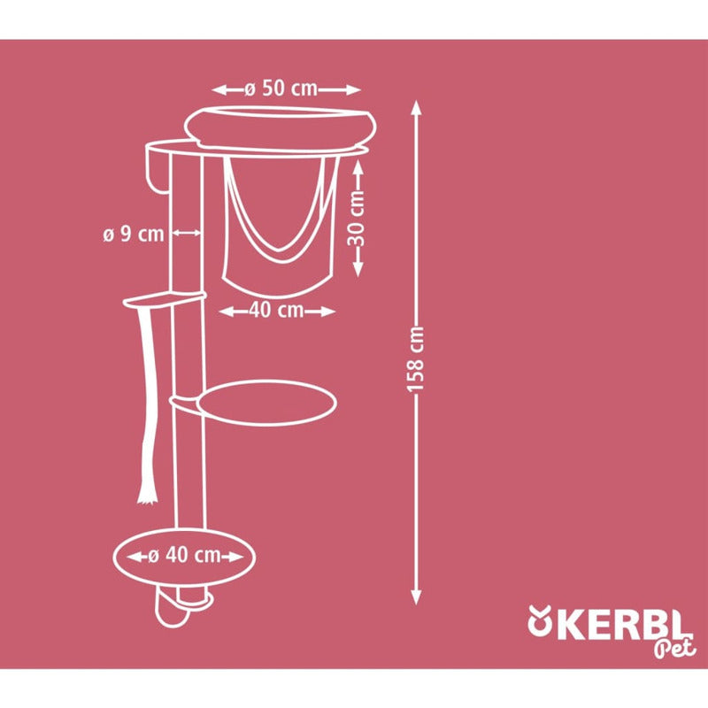 Kerbl Rascador Para Gatos De Pared Dolomit Grappa Gris Taupe 158 Cm_5
