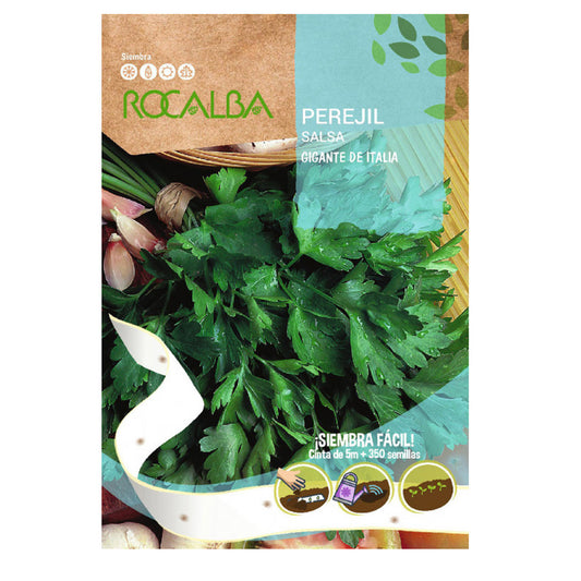 Semillas de Perejil Gigante de Italia en cinta, Rocalba