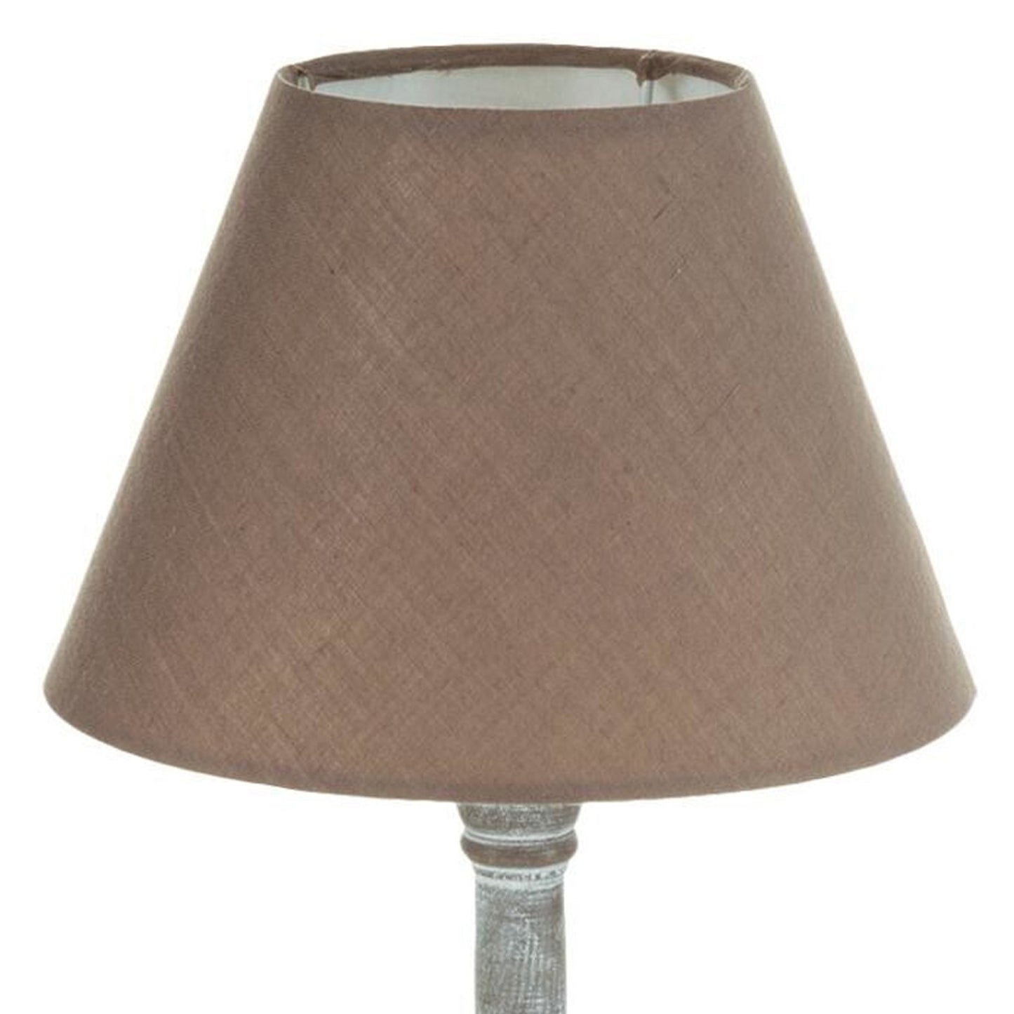 Well Home - Lámpara De Mesa De Madera Color Taupé Ø20x36cm