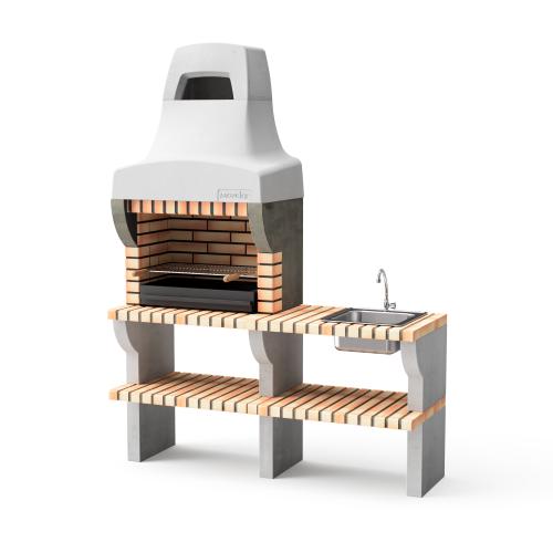 Barbacoa Bailen Plus con bancada y fregadero Movelar