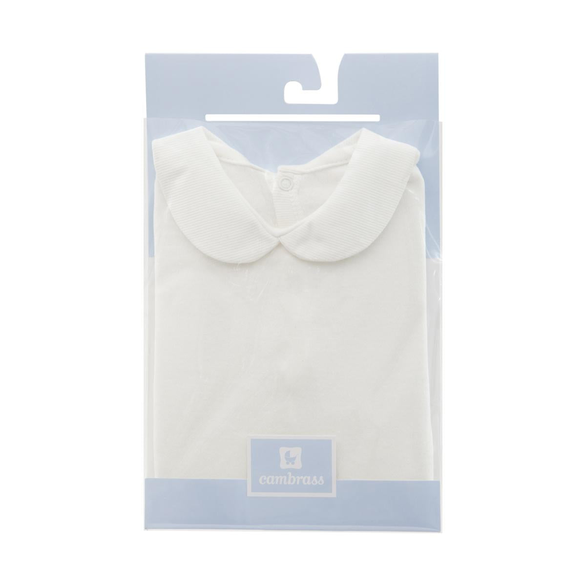 Body con cuello y manga corta beige Cambrass talla 12