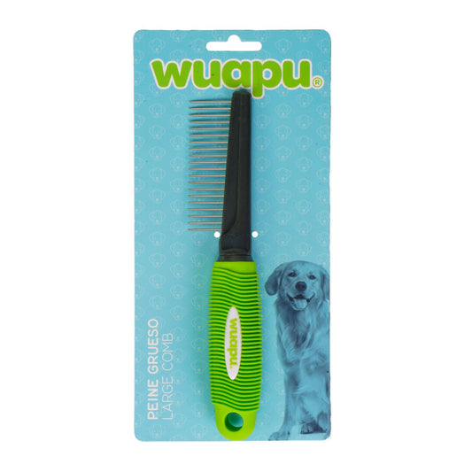 Peine Grueso Wuapu, Peine Ergonómico Grueso Para Perros, Ideal Para Pelajes Largos Y Gruesos