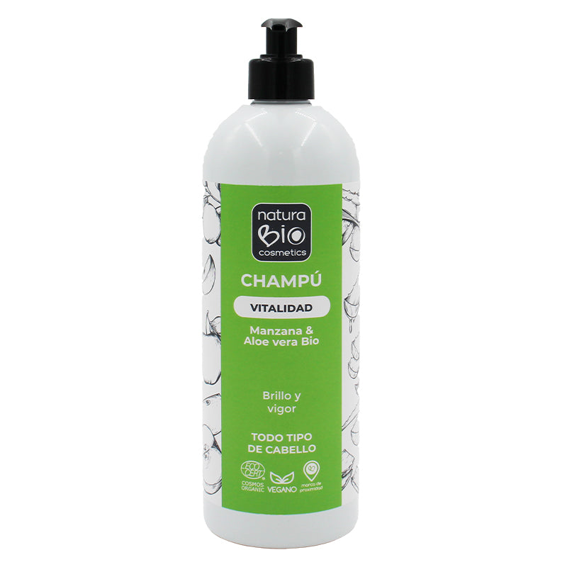 Champu Vitalidad 740 Aloe Vera & Manzana Bio, NATURABIO, 740 ml