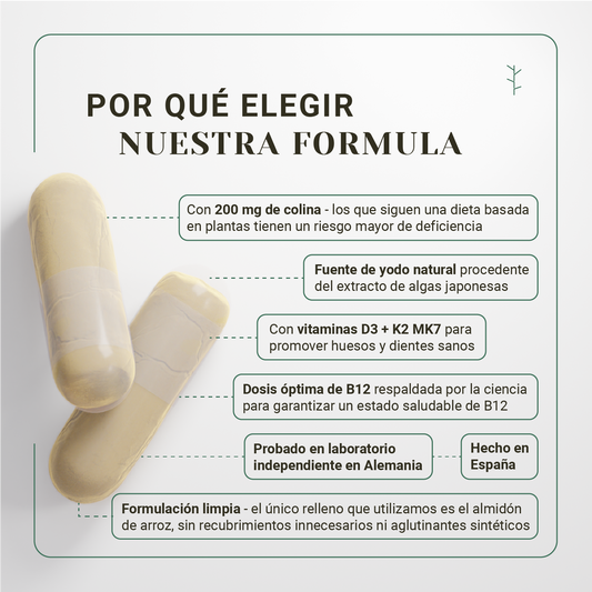 Multivitaminas veganas all-in-one nullure – b12, d3, k2, hierro y zinc para dieta vegana (4 meses)