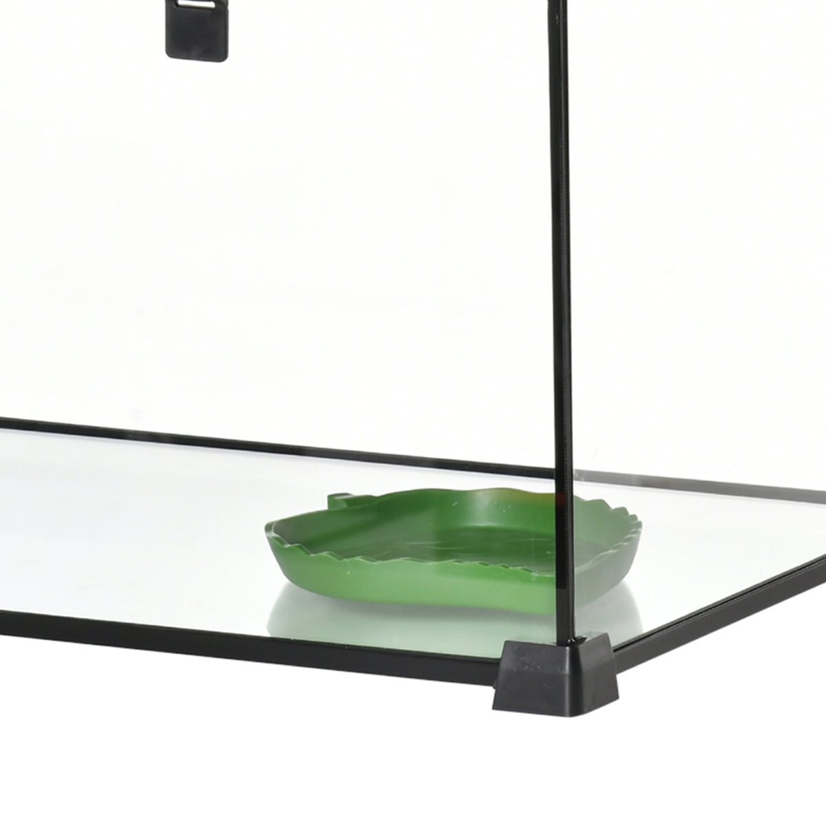 Terrario Para Reptiles Pawhut Vidrio Templado, Acero Negro 50x30x25 Cm_5