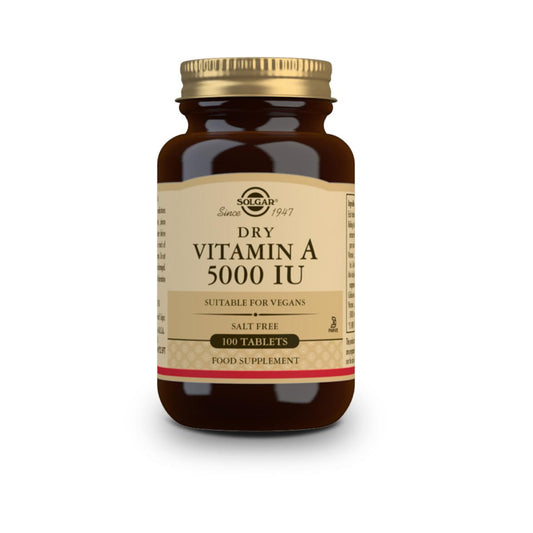 Vitamina A Seca 5000 UI palmitato, 100 comprimidos (5000UI)
