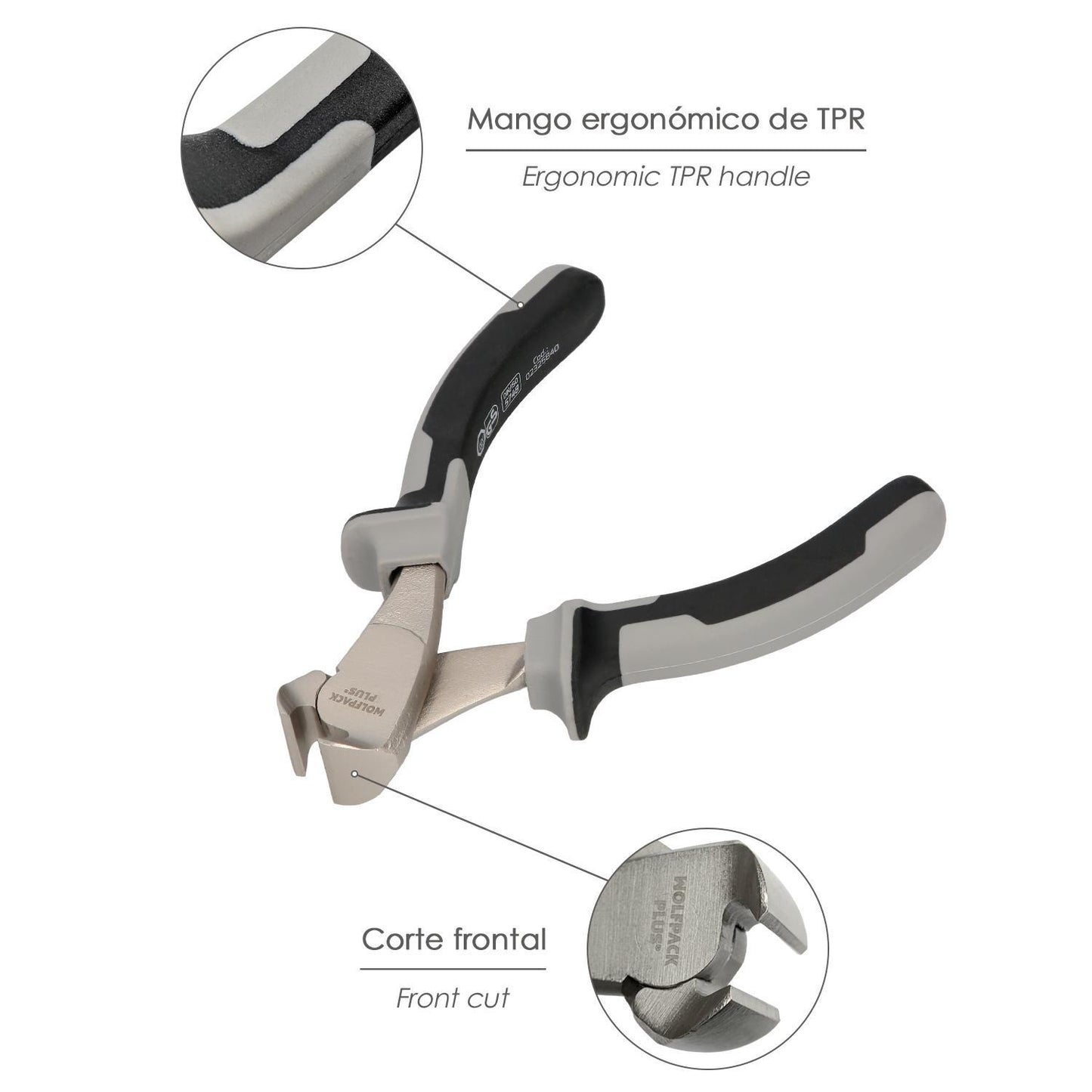 Alicates Corte Frontal 150 Mm. Acero Cromo Vanadio Din-iso 5748 Pelacables, Corta Cables, Pelador Cables_3