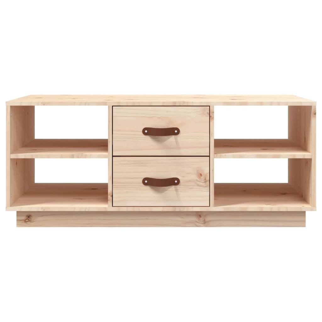 Mesa De Centro De Madera Maciza De Pino 100x50x41 Cm_4