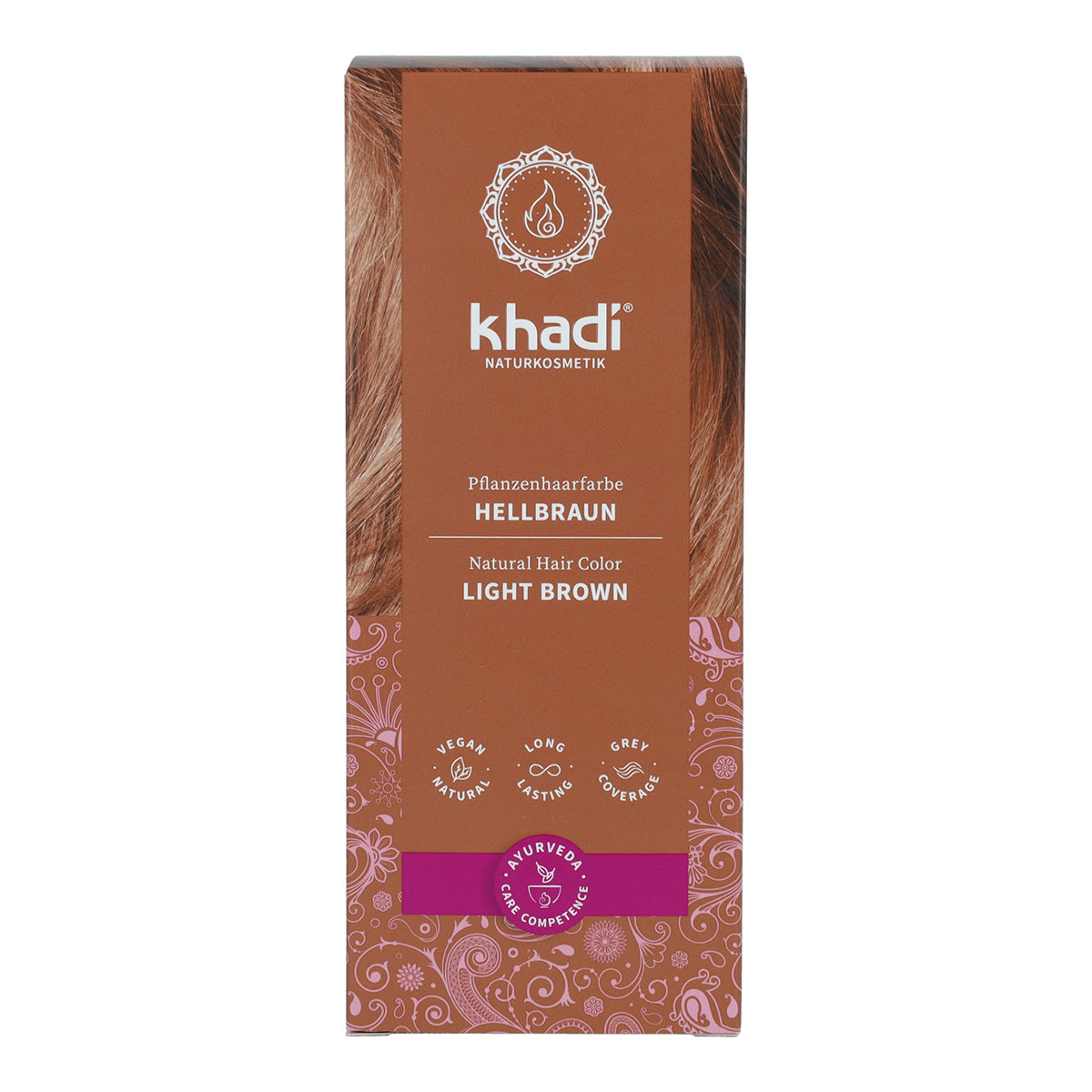 Tinte natural color castaño claro, Khadi, 100 g
