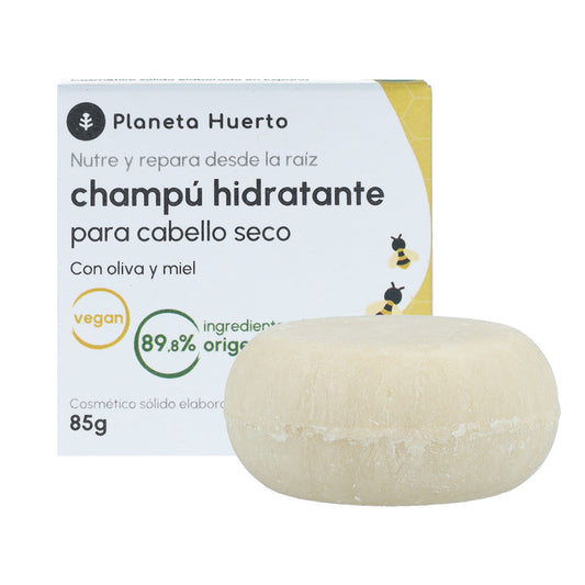 Champú sólido hidratante Oliva y Miel Planeta Huerto 85 gr