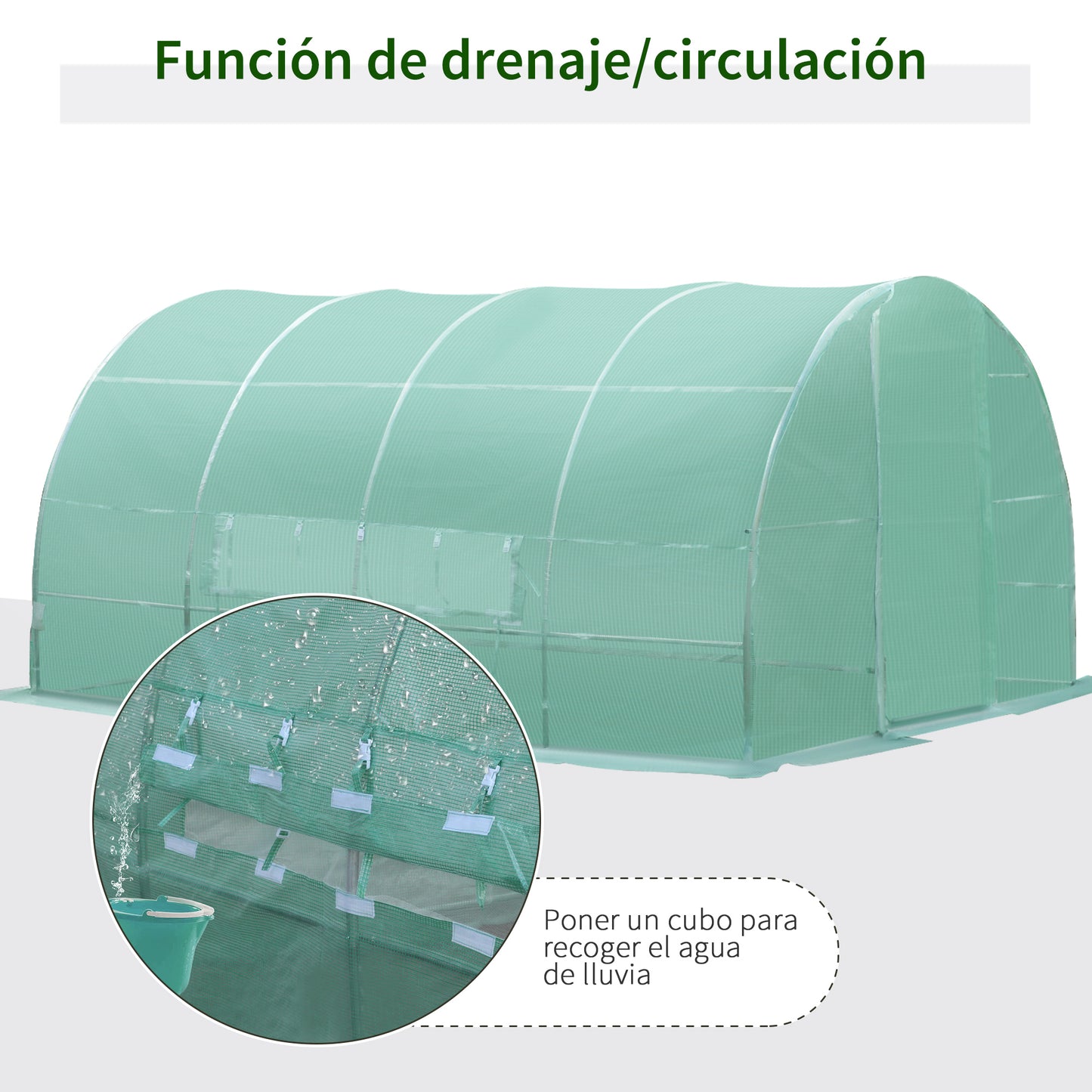 Outsunny Invernadero Túnel De Jardín Y Huerto Para Cultivos Plantas Verduras_5
