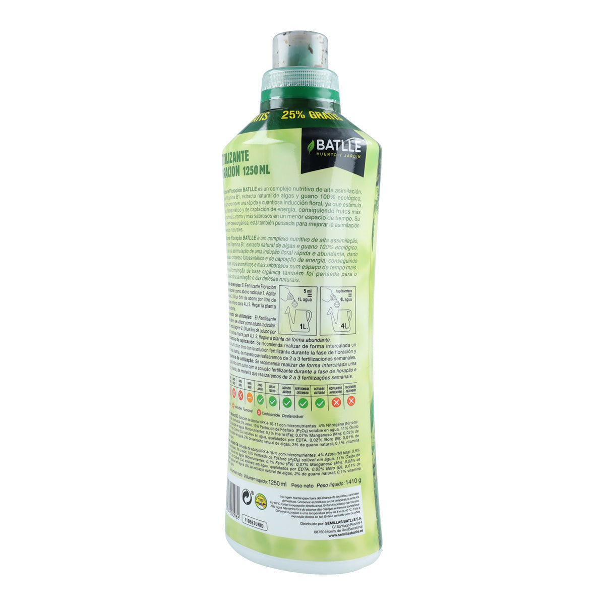 Fertilizante líquido Ecoyerba Floración Batlle 1250 ml