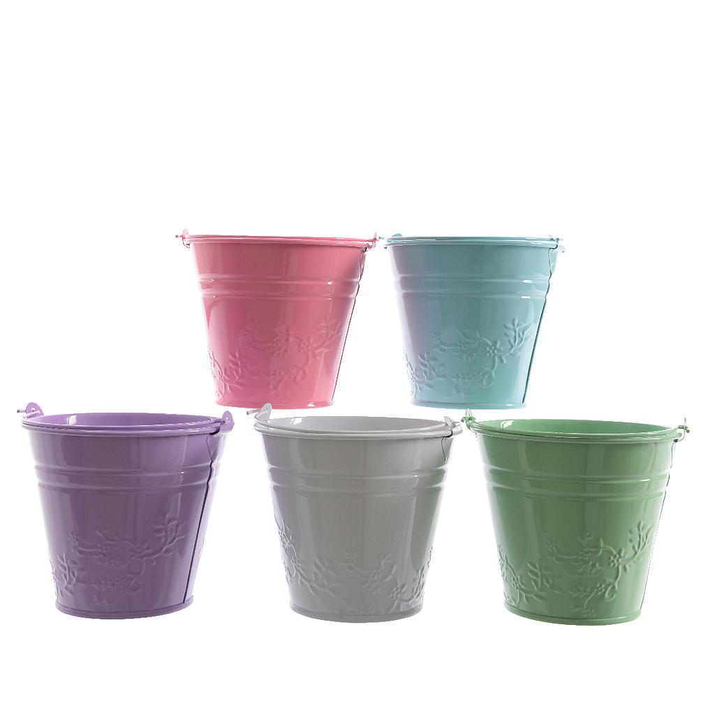 Cubo De Zinc Con Asa 9cm Colores_0